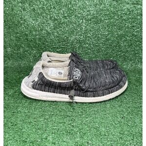 Hey Dude Wally Stretch Shoes Mens Size 9 Meteorite Gray Comfortable Slip On